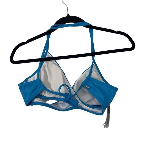 NWT‎ medium blue PINK BODY WRAP BIKINI TOP - Picture 14 of 14